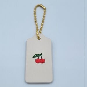 Coach Hangtag Cherries Chalk New
